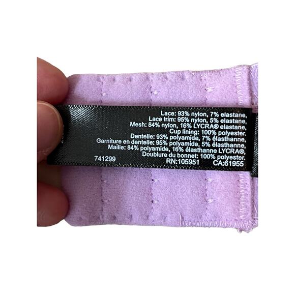 Natori 741299 Feathers full figure underwire bra purple size 36D - Picture 7 of 9